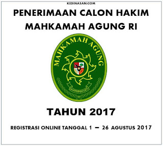 Penerimaan Calon hakim MA Tahun 2017