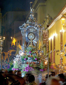 Procissão de Corpus Christi em La Orotava, ilhas Canárias, Espanha.