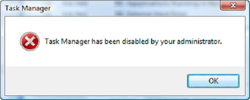 Task Manager disabled by administrator