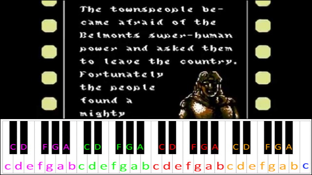 Prelude (Castlevania III) Piano / Keyboard Easy Letter Notes for Beginners