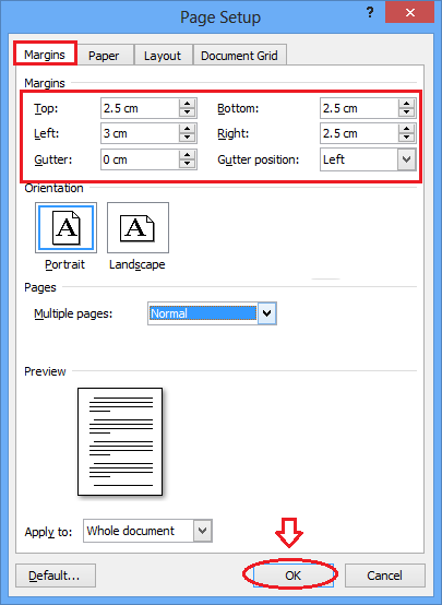 Cách căn lề trong Word 2007