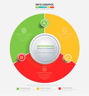 Pyramid Infographic Diagram Chart  Elements Design Vector Template