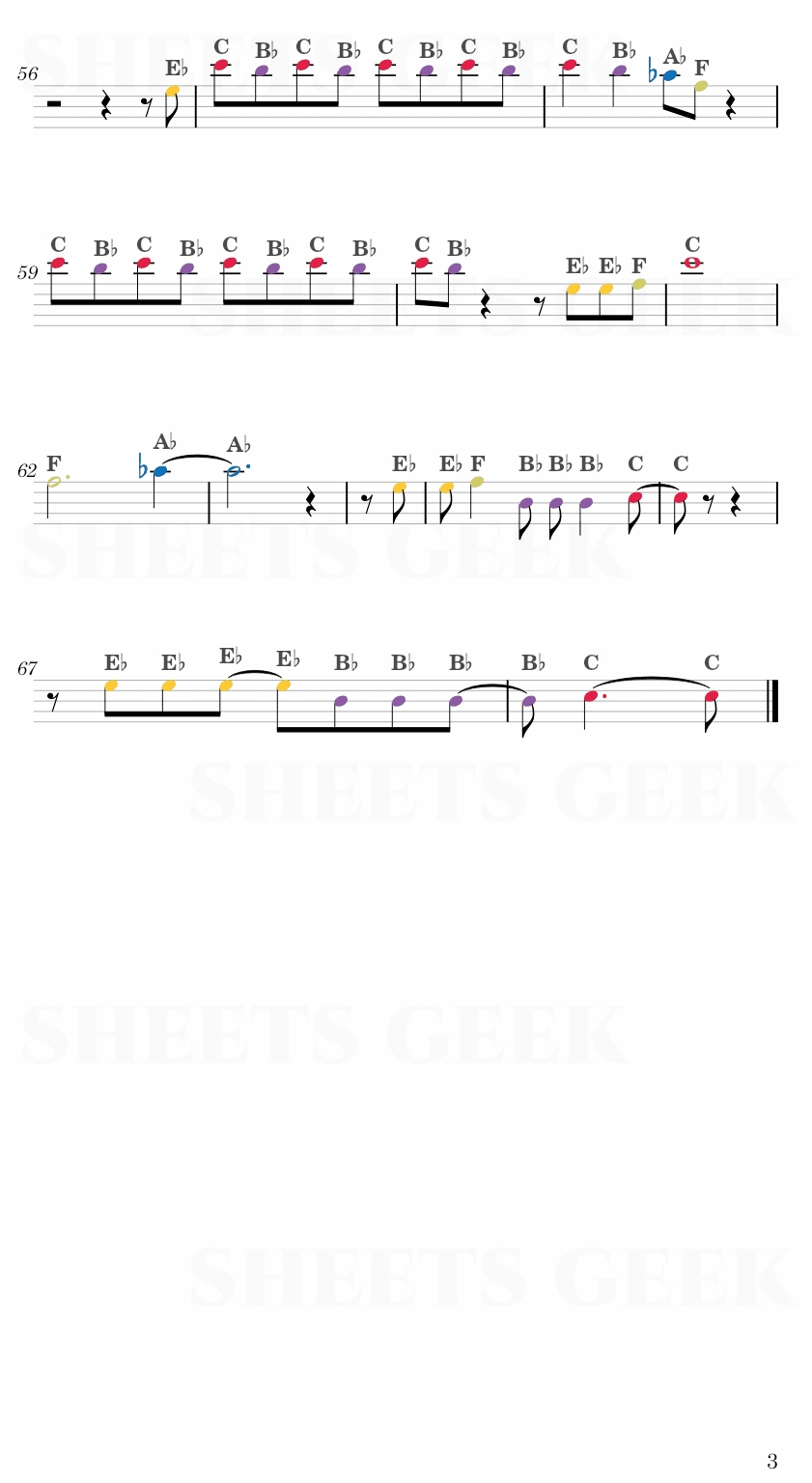 Serendipity - BTS / Jimin Easy Sheet Music Free for piano, keyboard, flute, violin, sax, cello page 3