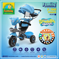 sepeda roda tiga anak family f760 travls tricycle stroller