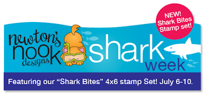 Shark week at Newton's Nook Designs | Shark Bites Stamp set