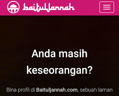 Pendaftaran Cari Jodoh di Portal Baituljannah.com