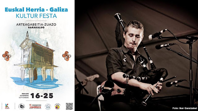 Alberte Sanmartín ofrece una charla-concierto sobre la gaita en la fiesta cultural vascogallega de Zuazo Arteagabeitia