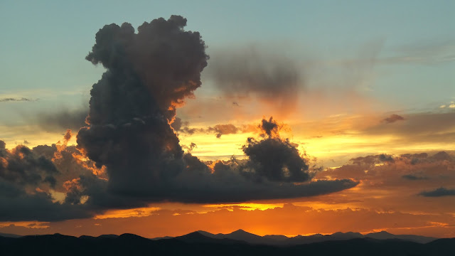 Cumulus over a sunset