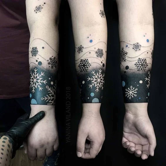 Tatuajes de copos de nieve