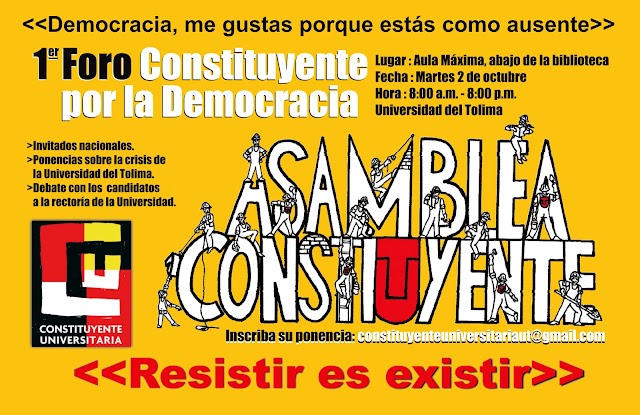 |02-10-12| La Constituyente UT invita al debate con los candidatos a la rectoría de la Universidad del Tolima