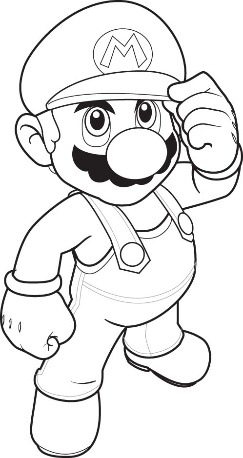 Mario Coloring Pages For Kids Printable 7