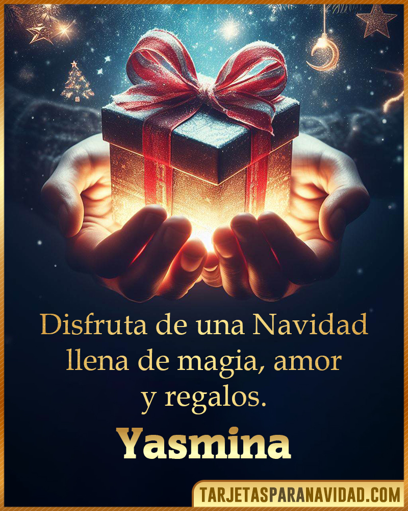 Tarjetas de Feliz Navidad Yasmina