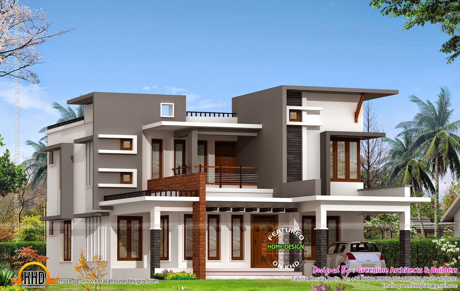 Contemporary house  with estimate  cost 28 lakhs Kerala 