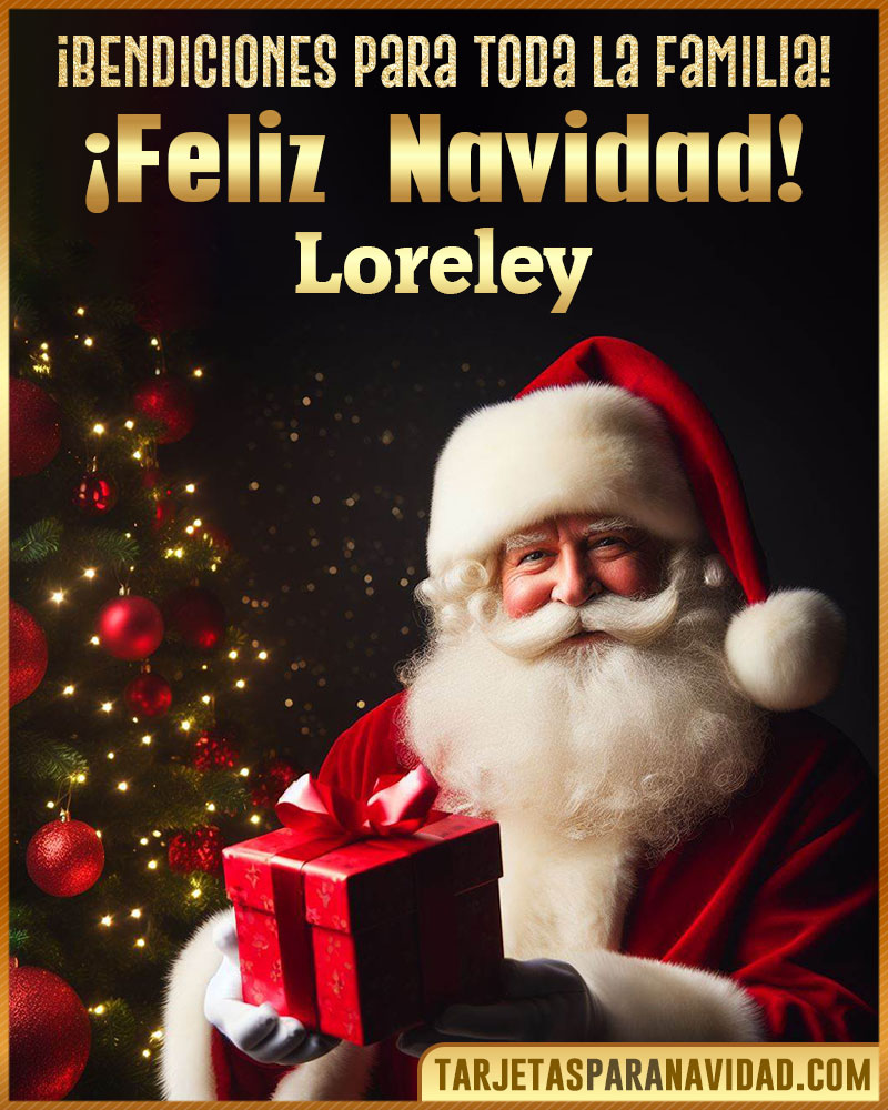 Tarjetas de Papá Noel para Loreley