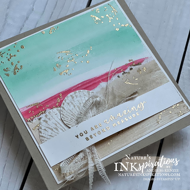 Season of Chic seascape card (angle) | Nature's INKspirations by Angie McKenzie