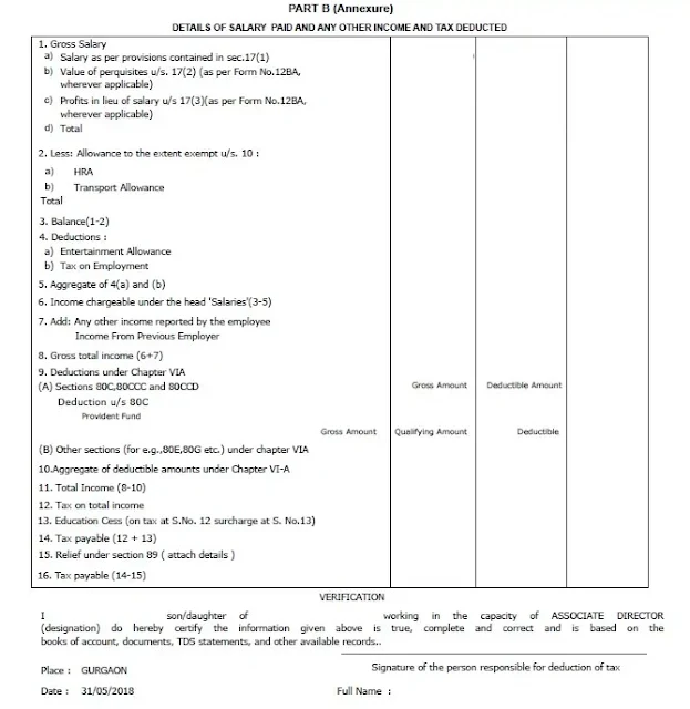 Download Automatic Income Tax Form 16