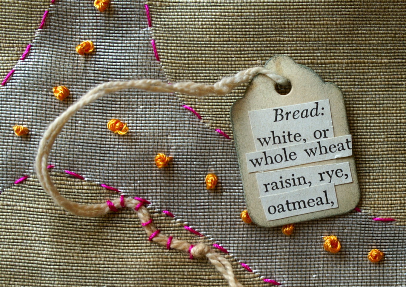 Vivika DeNegre Art Quilts: Prayer Flag Project Day 8: Daily Bread