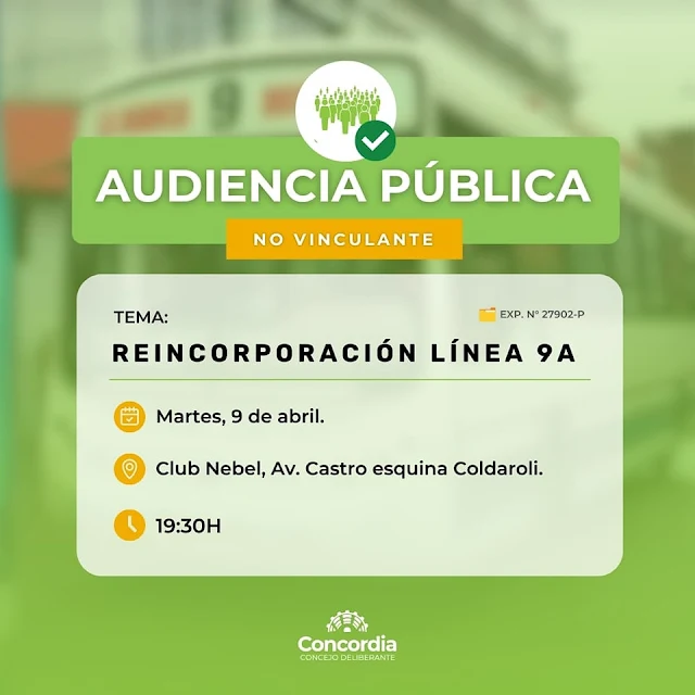 Audiencia Publica Linea 9A