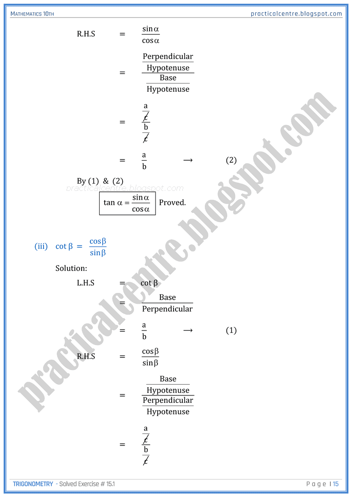 trigonometry-exercise-8-1-mathematics-10th