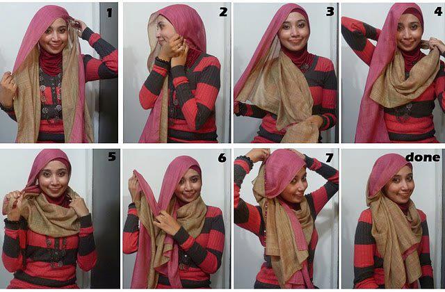 Cara Memakai Jilbab Hijab Tutorial Youtube  Black Hairstyle and 