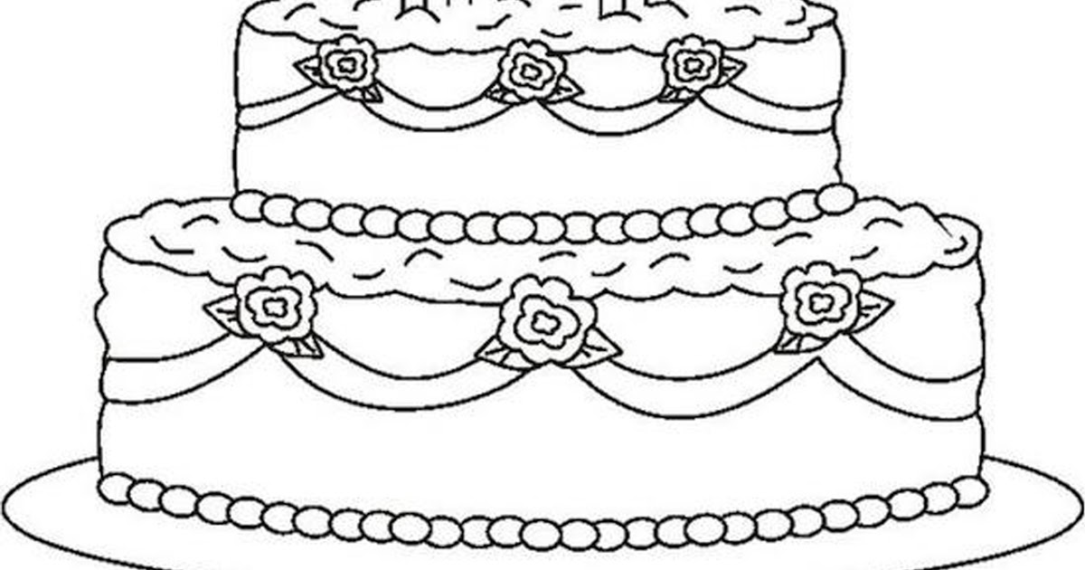 Download Wedding Cake Coloring Page | Coloring Pages