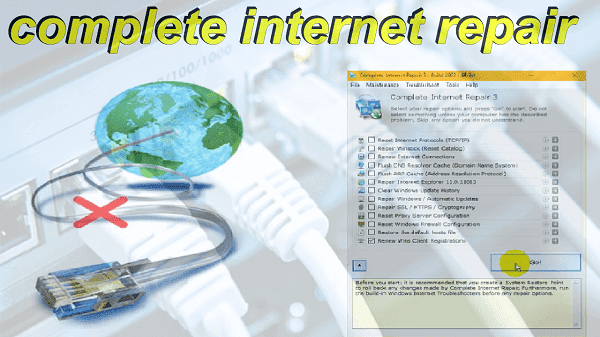 تحميل وشرح برنامج complete internet repair 3 لحل مشاكل الأنترنت على الكمبيوتر