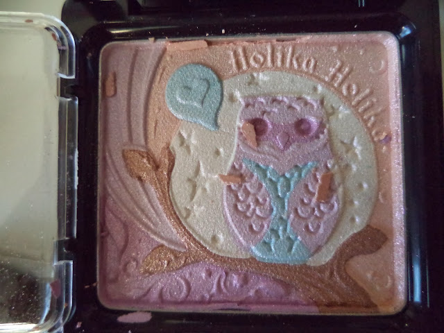 holika holika midnight owl highlighter 01 shining owl swatches