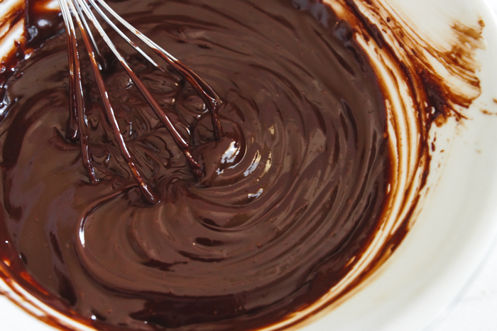Steamed Chocolate Pudding - ganache glaze