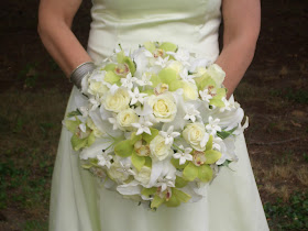 White Cymbidium Orchid Bouquet White Cymbidium Orchid Bouquet