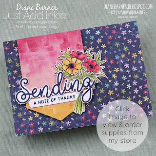 Handmade thank you card using Stampin Up Sending Smiles stamp set and dies bundle, Amazing Year stamp set, Hues of Happiness paper and Stampin Blends markers. Card by Di Barnes - Independent Stampin' Up! Demonstrator in Sydney Australia - colourmehappy - stampinupcards