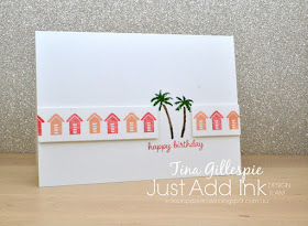 scissorspapercard, Stampin' Up!, Just Add Ink, Waterfront, Timeless Tulips, Itty Bitty Birthdays, Stamparatus