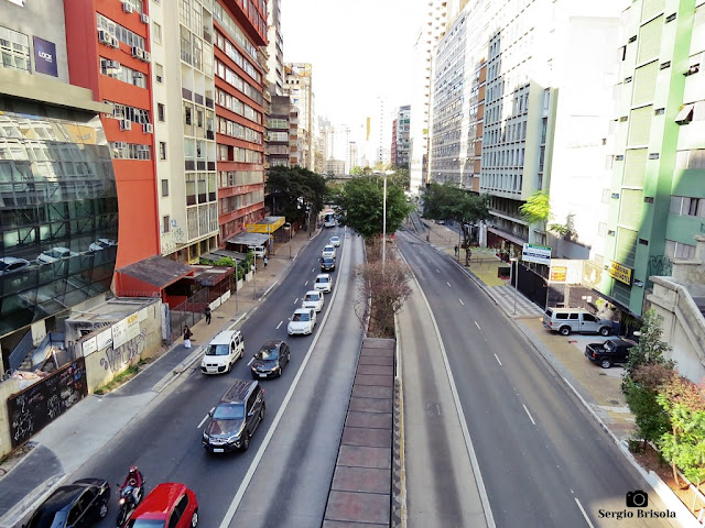 Vista de trecho da Avenida Nove de Julho na Bela Vista - São Paulo