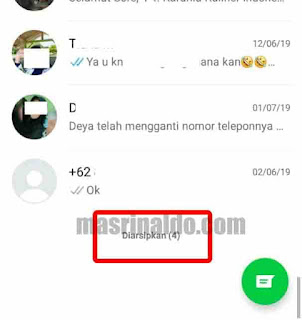 Menyembunyikan Chat Obrolan Seseorang di Whatsapp Android Dengan Mudah 2