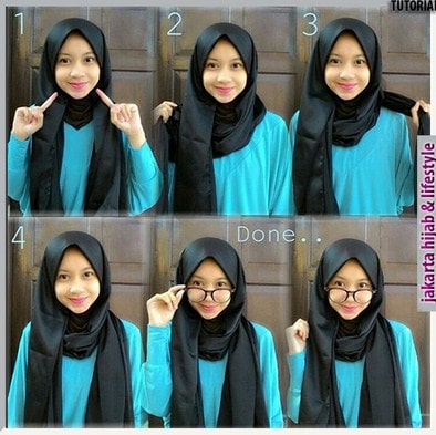 Tutorial Hijab Pashmina Satin Simple Model Terbaru 2017