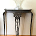 French Iron Art Deco Hall Table