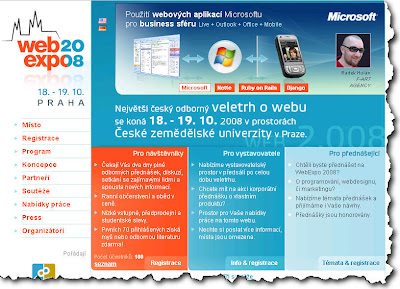 WebExpo 2008 - veletrh o technologiích, webdesignu