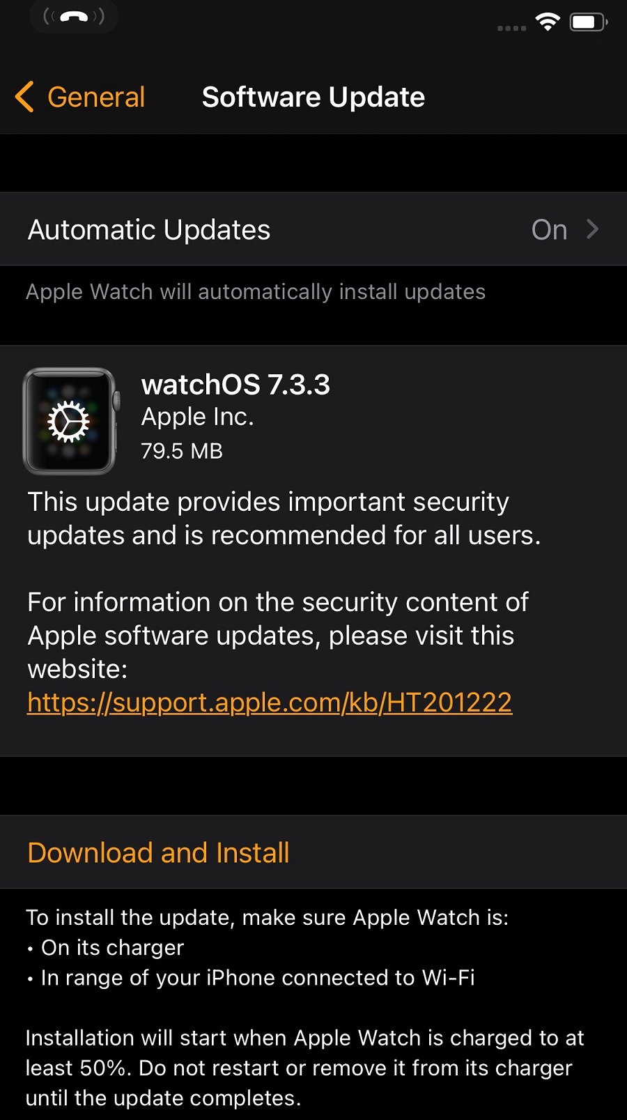 watchOS 7.3.3 Features