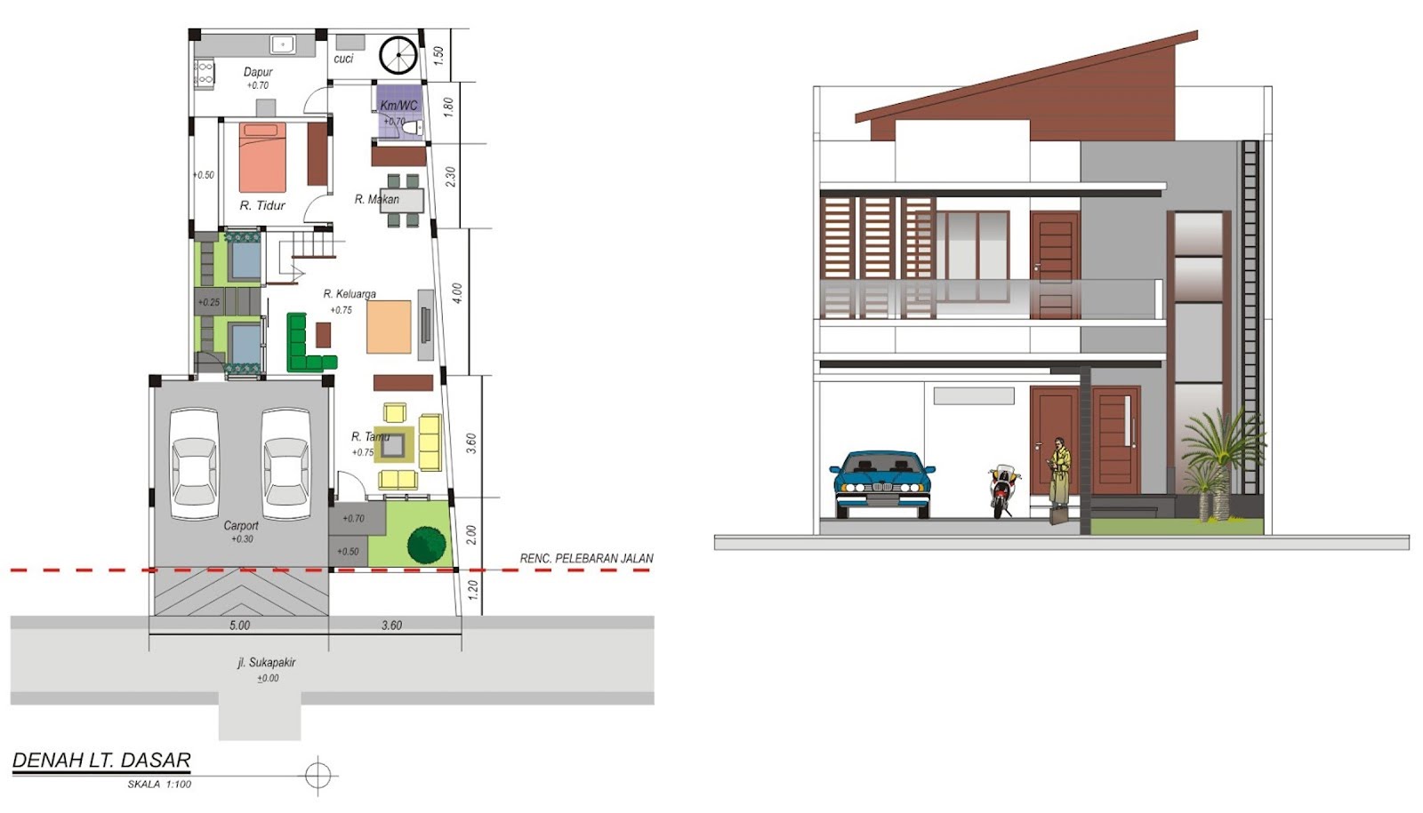Contoh Denah Rumah Mewah  Bertingkat Desain Terbaru MODEL 
