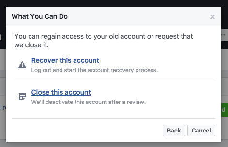 recover Old Facebook Account