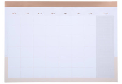 Kmart Marble Rose Gold A4 Monthly Planner