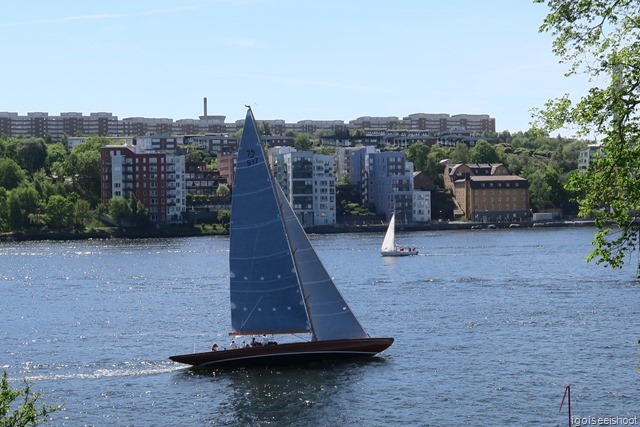 Sailboats on the waterways of Stockholm