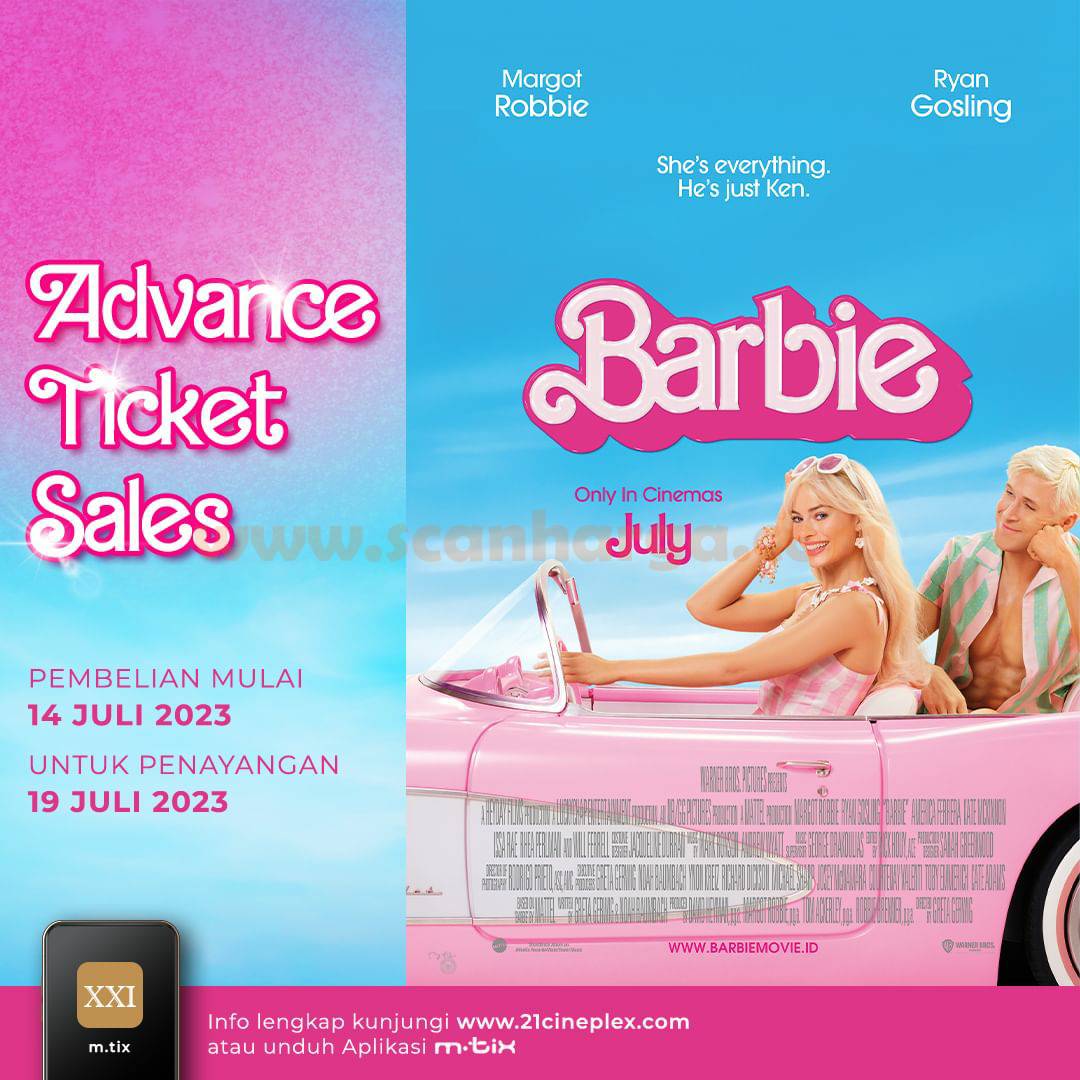 Promo CINEMA XXI Advance Ticket Sales Film BARBIE
