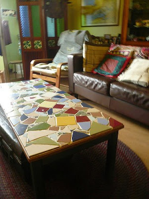 tiled table top