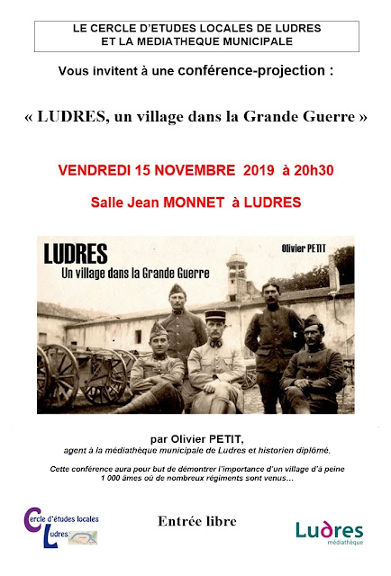 LUDRES (54) - Conférence "Ludres, un village lorrain dans la Grande Guerre" (15 nov. 2019) 