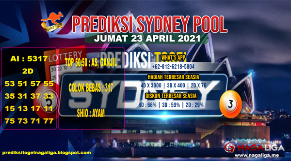 PREDIKSI SYDNEY  JUMAT 23 APRIL 2021