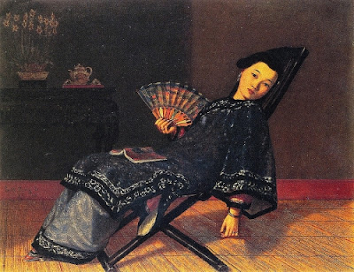 Enoch Wood Perry - Oriental Lady with Fan