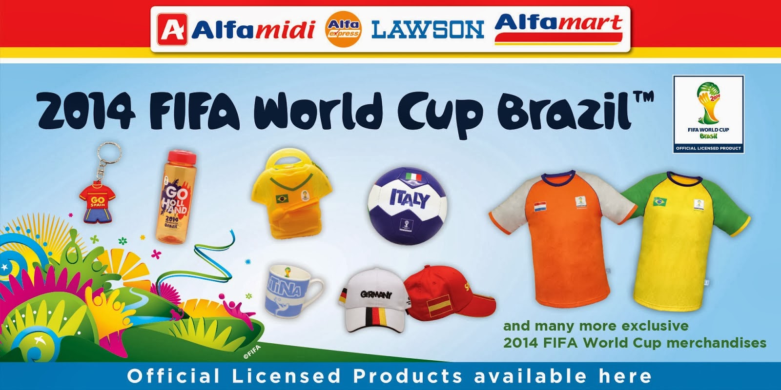 Alfamart official partner merchandise FIFA piala dunia Brazil 2014