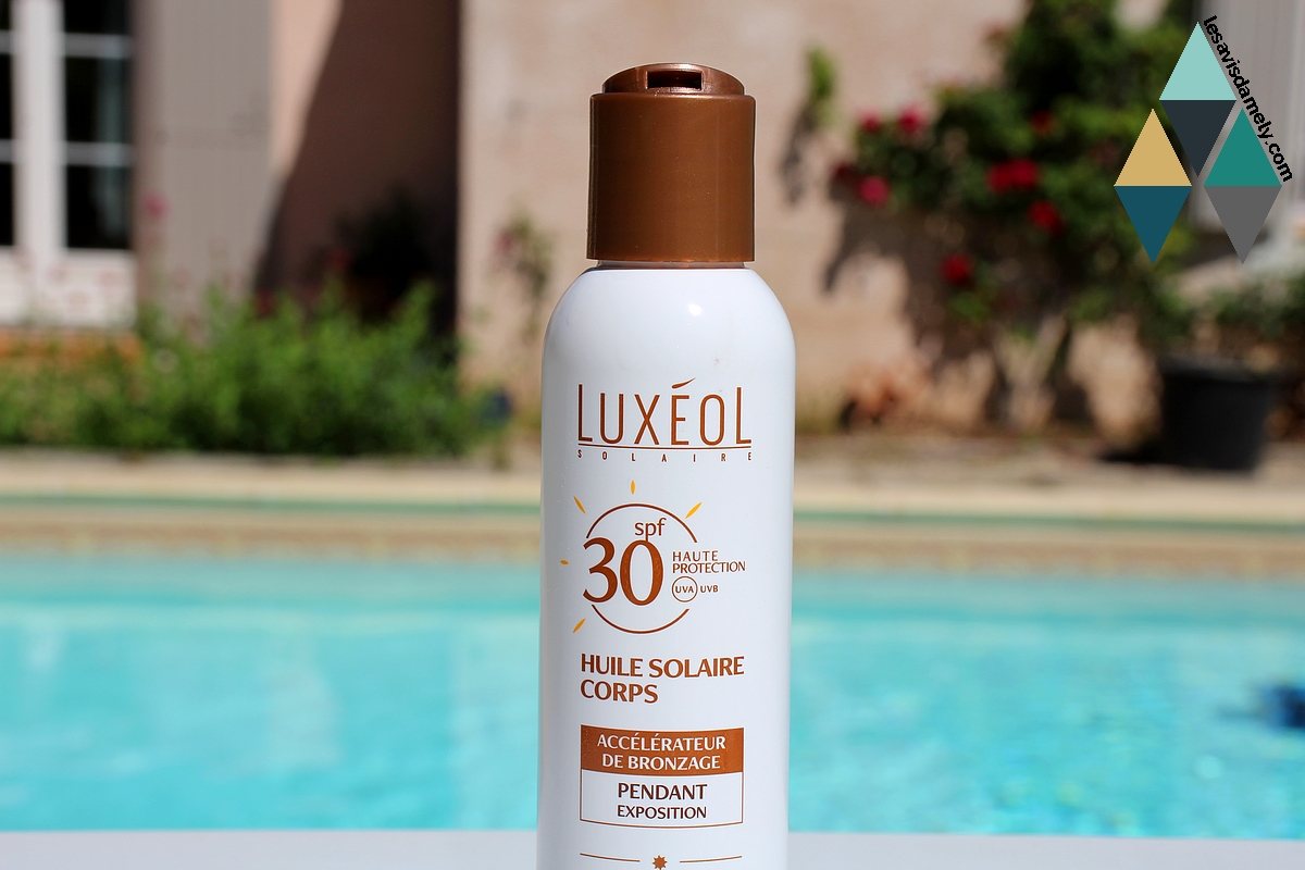 revue beauté huile solaire corps spf 30 luxéol