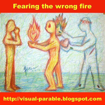 a spirit filled man offering fire to another