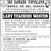 PG ,BT DTEd TEACHERS(LADY) WANTED.